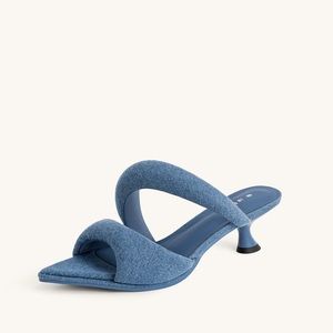 JW PEI Sara Mule Denim Blue size 38/7 NWT